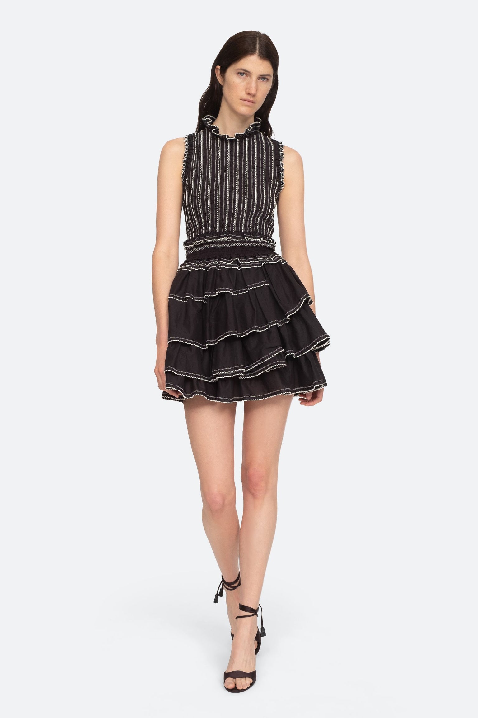 Mable Cambric Slvless Pleated Dress