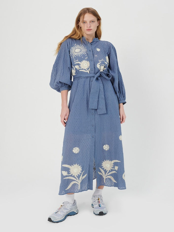 Lina Embroidered Maxi Dress
