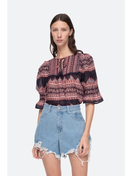 Suzie Print Puff Sleeve