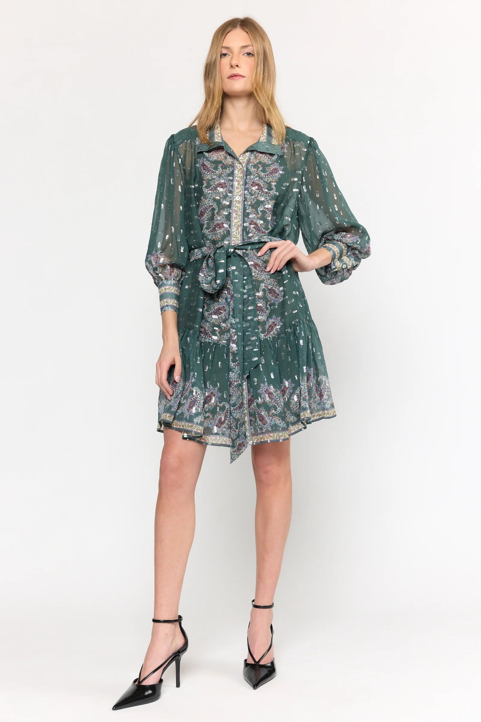 Emi Dress - Reseda Paisley