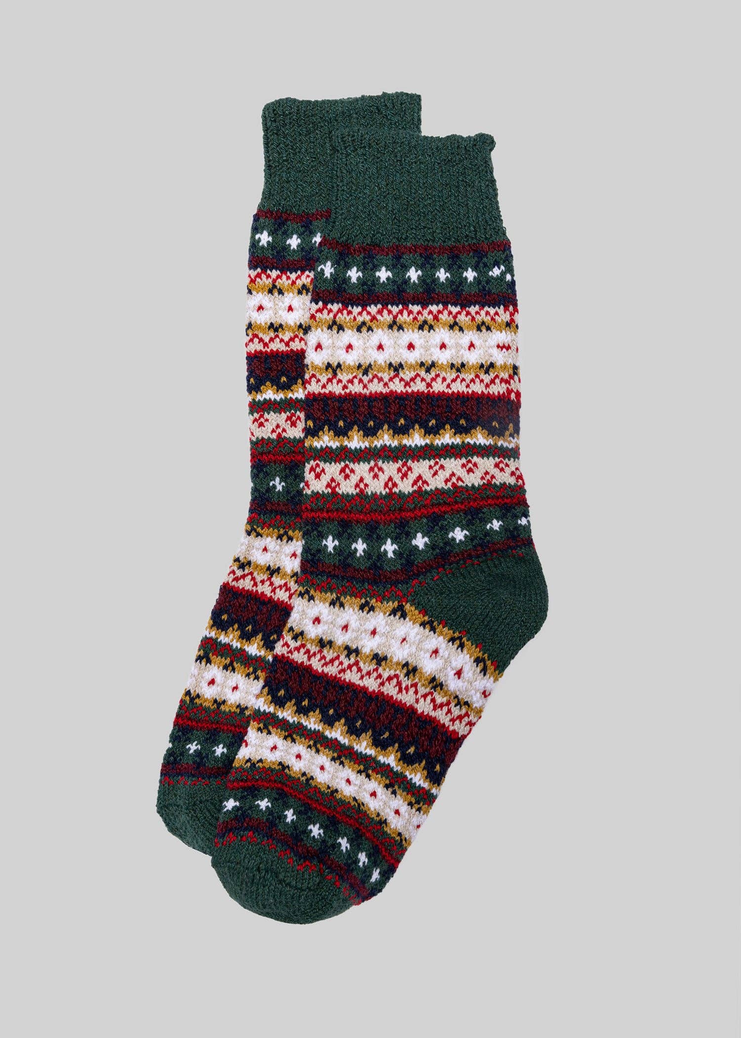 (Available 12/1) Women's Cotton Fair Isle Sock