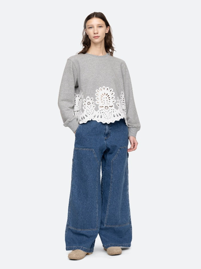 Cassidy Eyelet Sweatshirt