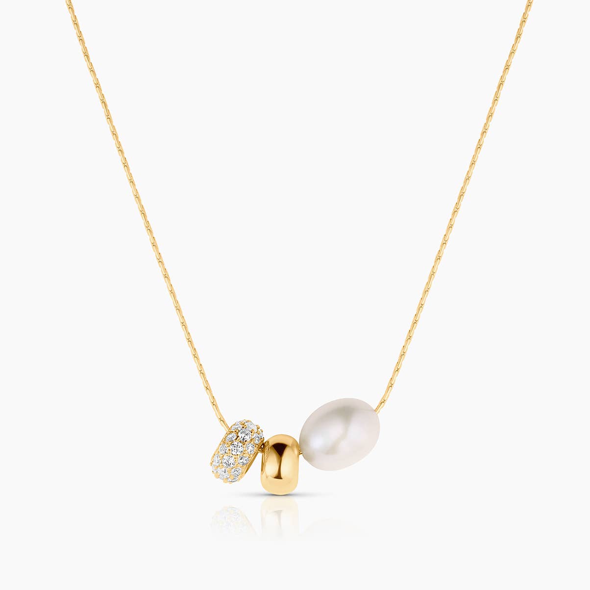 Isla Gold Bead Snake Chain Necklace