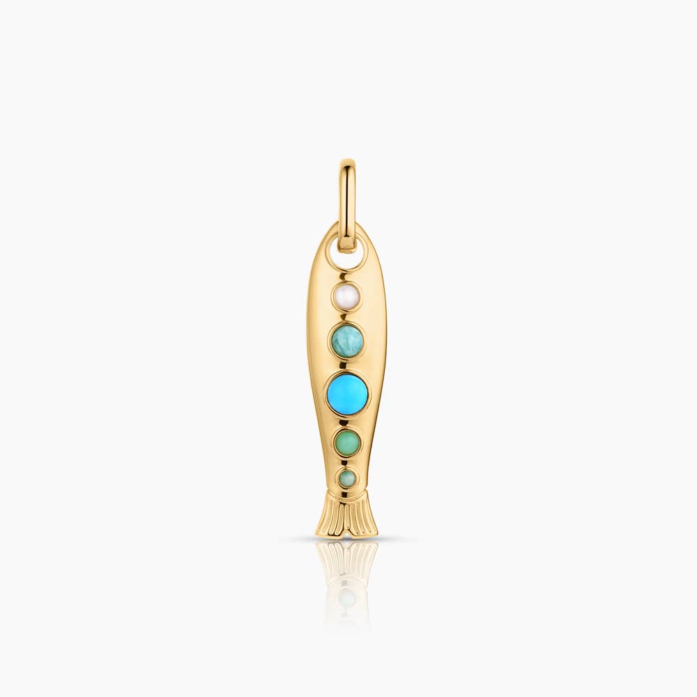 Amalfi Fish Clip Charm: 14k Gold Plated