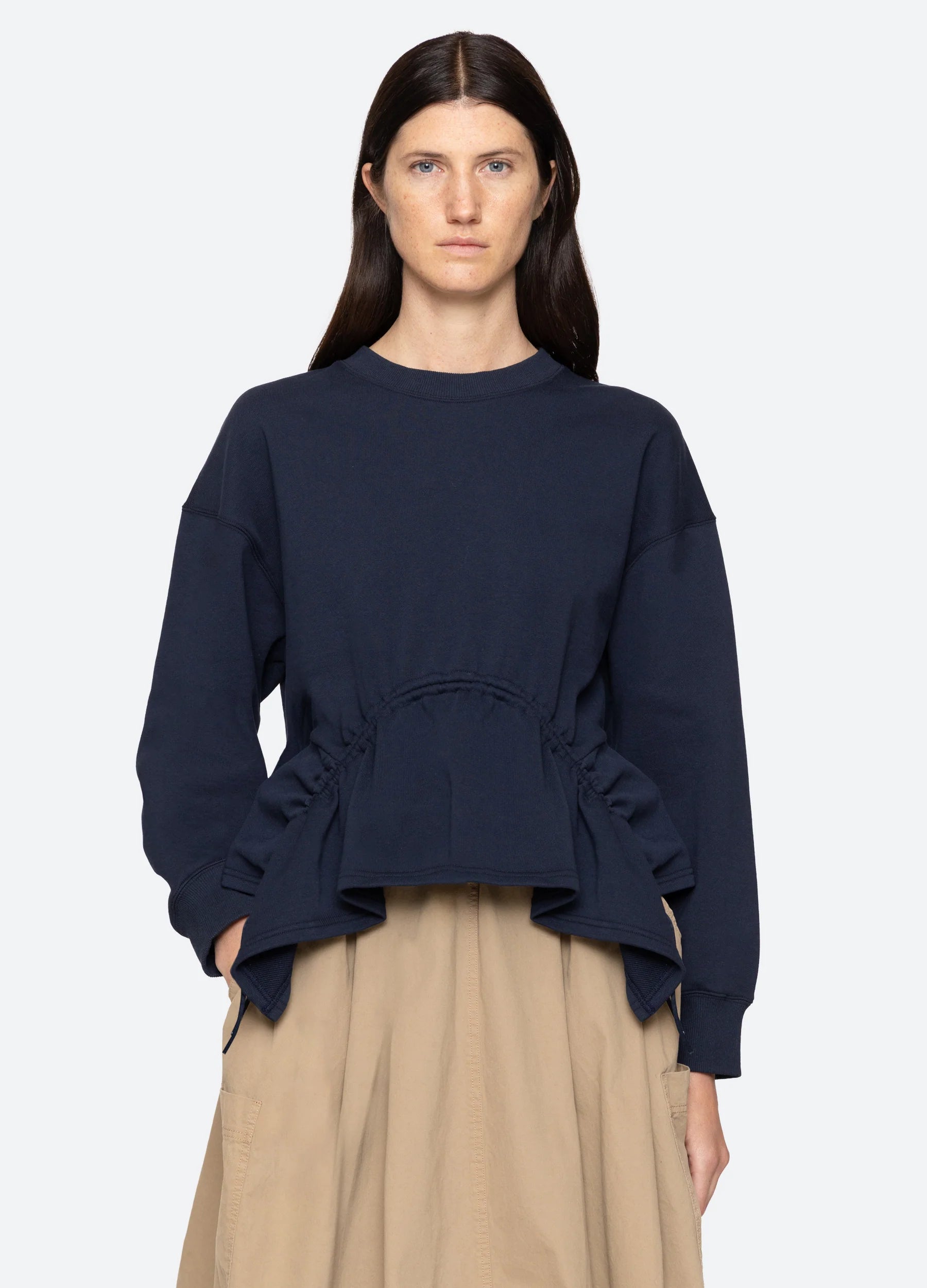 Athena Solid Long Sleeve Sweatshirt
