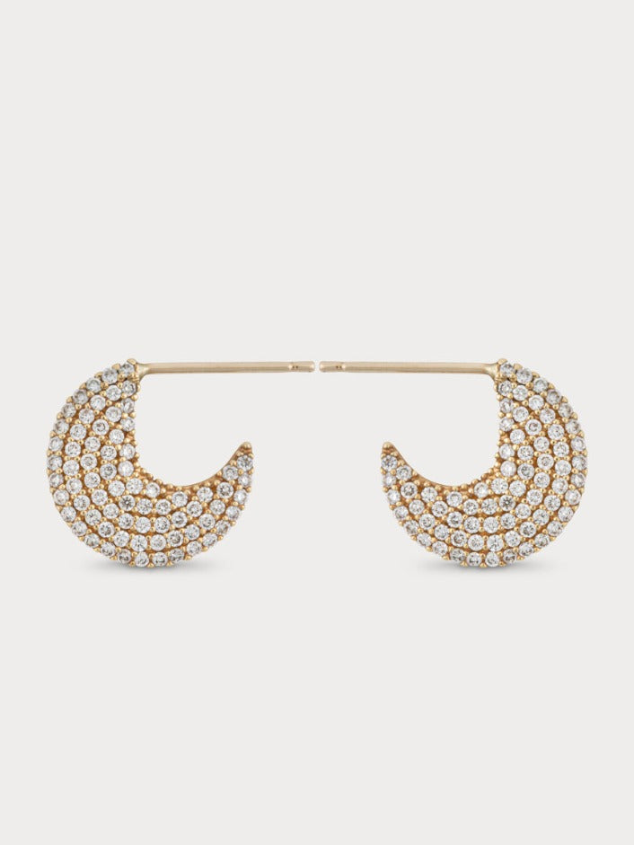Diamond Disk Earrings