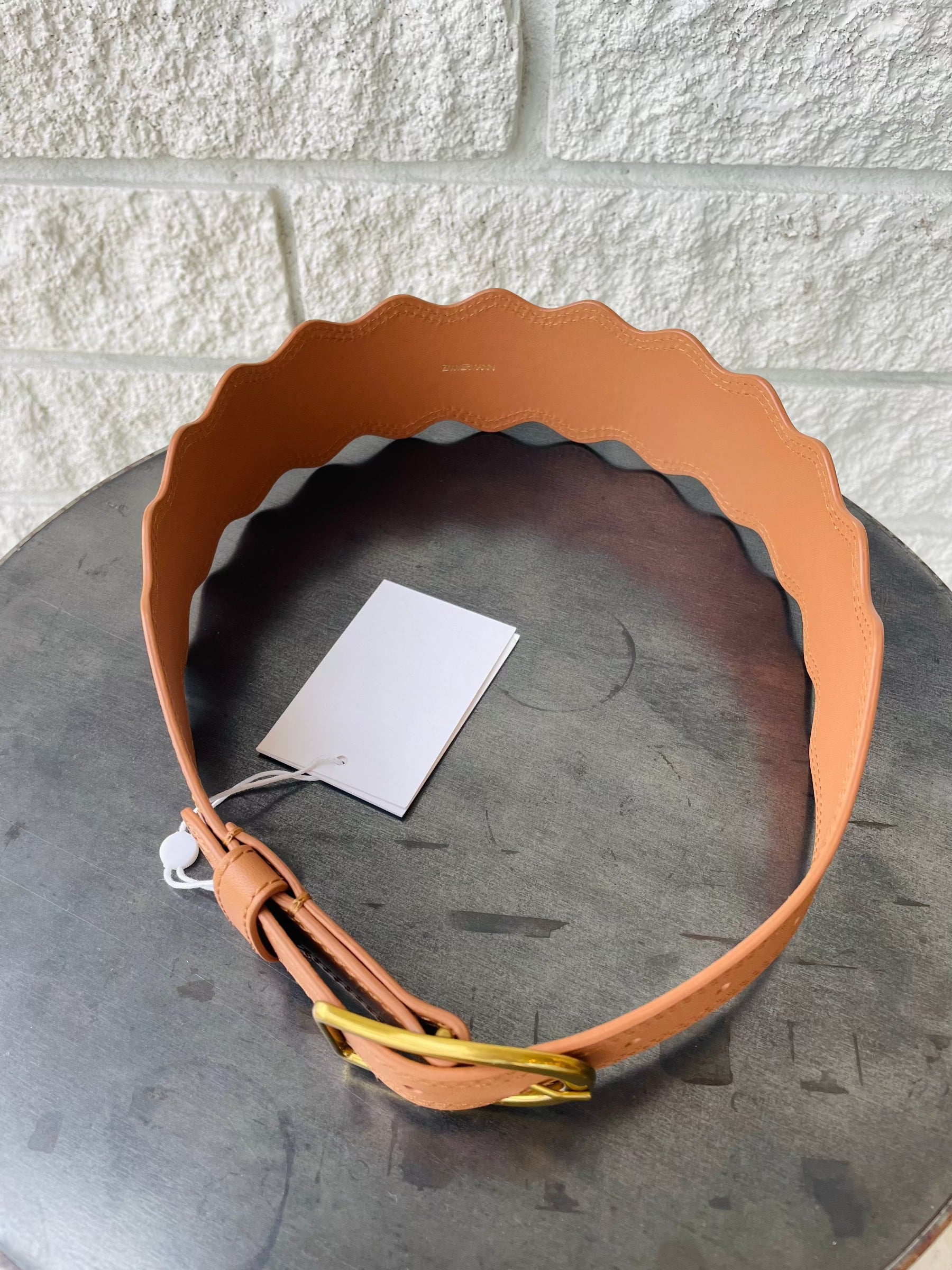 Wave Leather Waist Belt