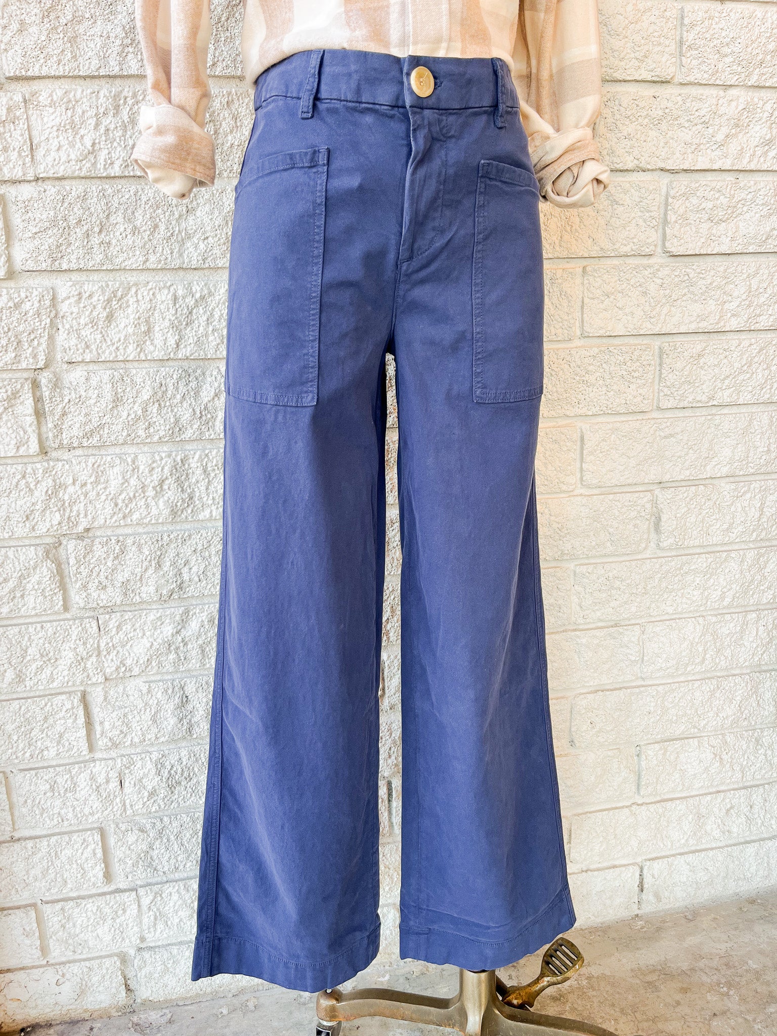 Limerick Wrap Pocket Pant - Navy