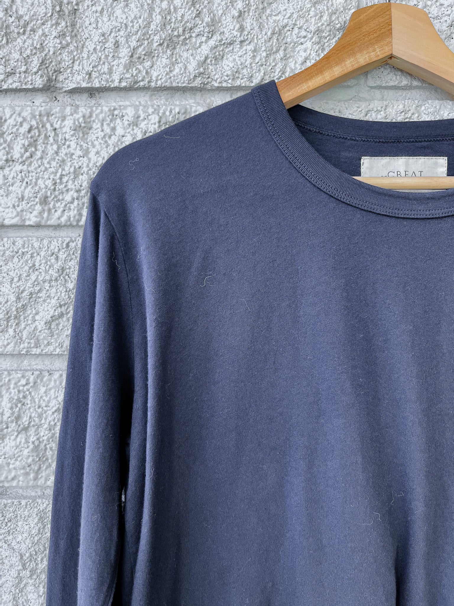 The Long Sleeve Crop Tee - True Navy