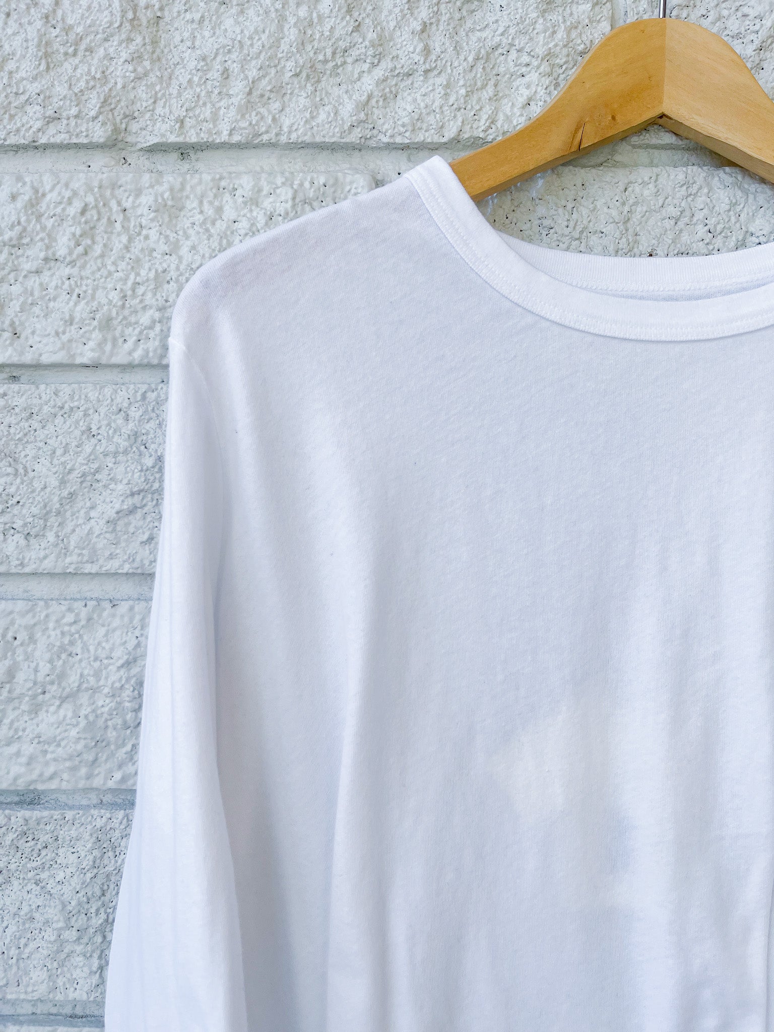 The Long Sleeve Crop Tee - True White