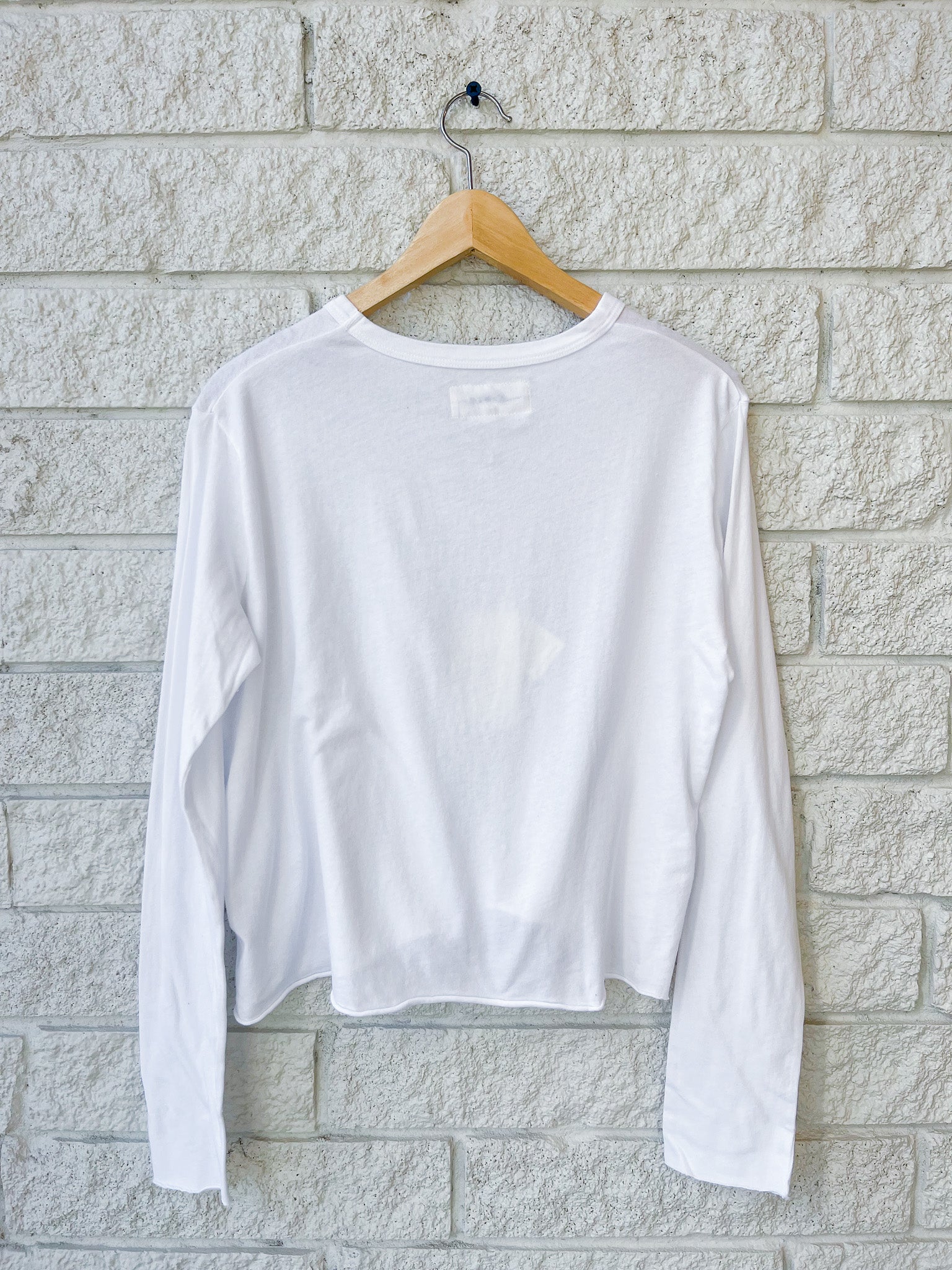 The Long Sleeve Crop Tee - True White