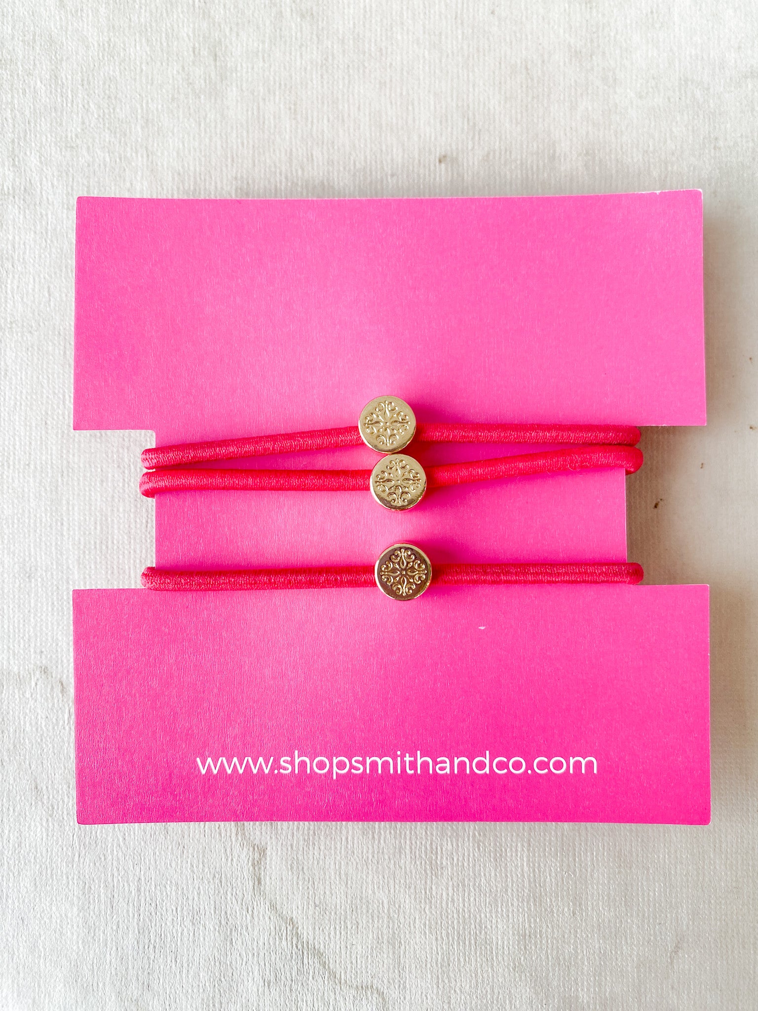 Ribbons & Bows Hair Tie Set - Pink