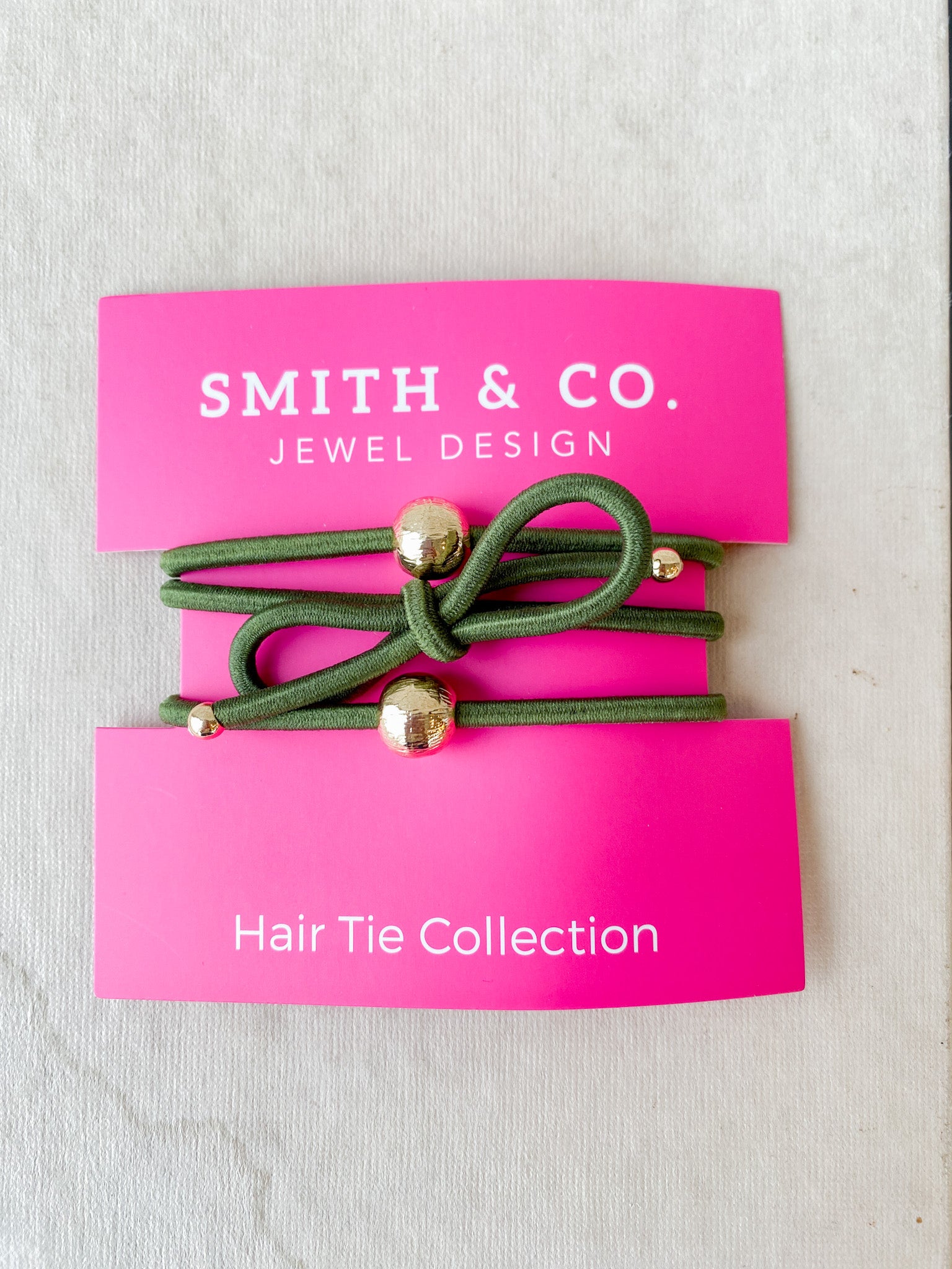 Ribbons & Bows Hair Tie Set - Green