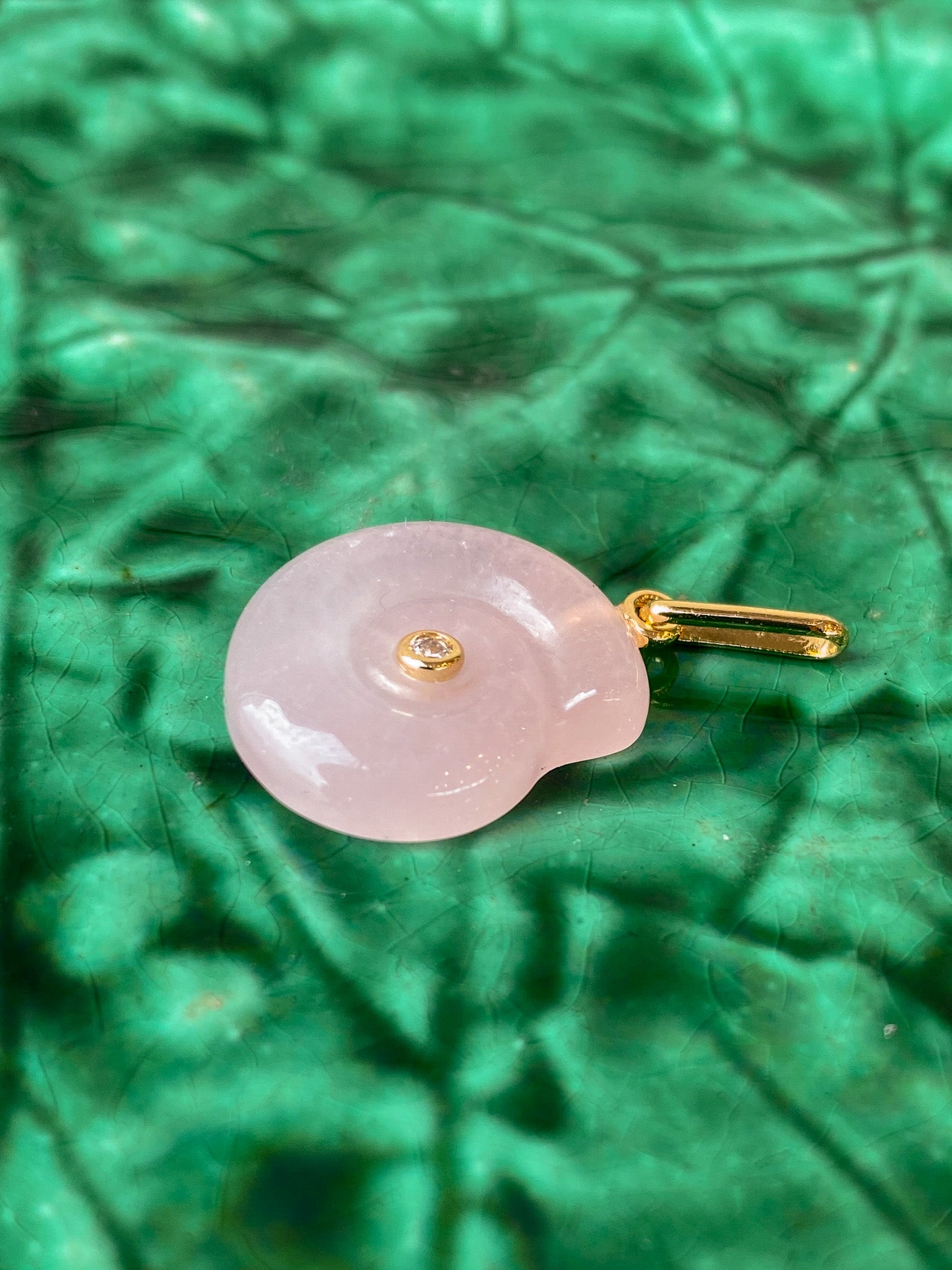 Nautilus Pink Jade Charm