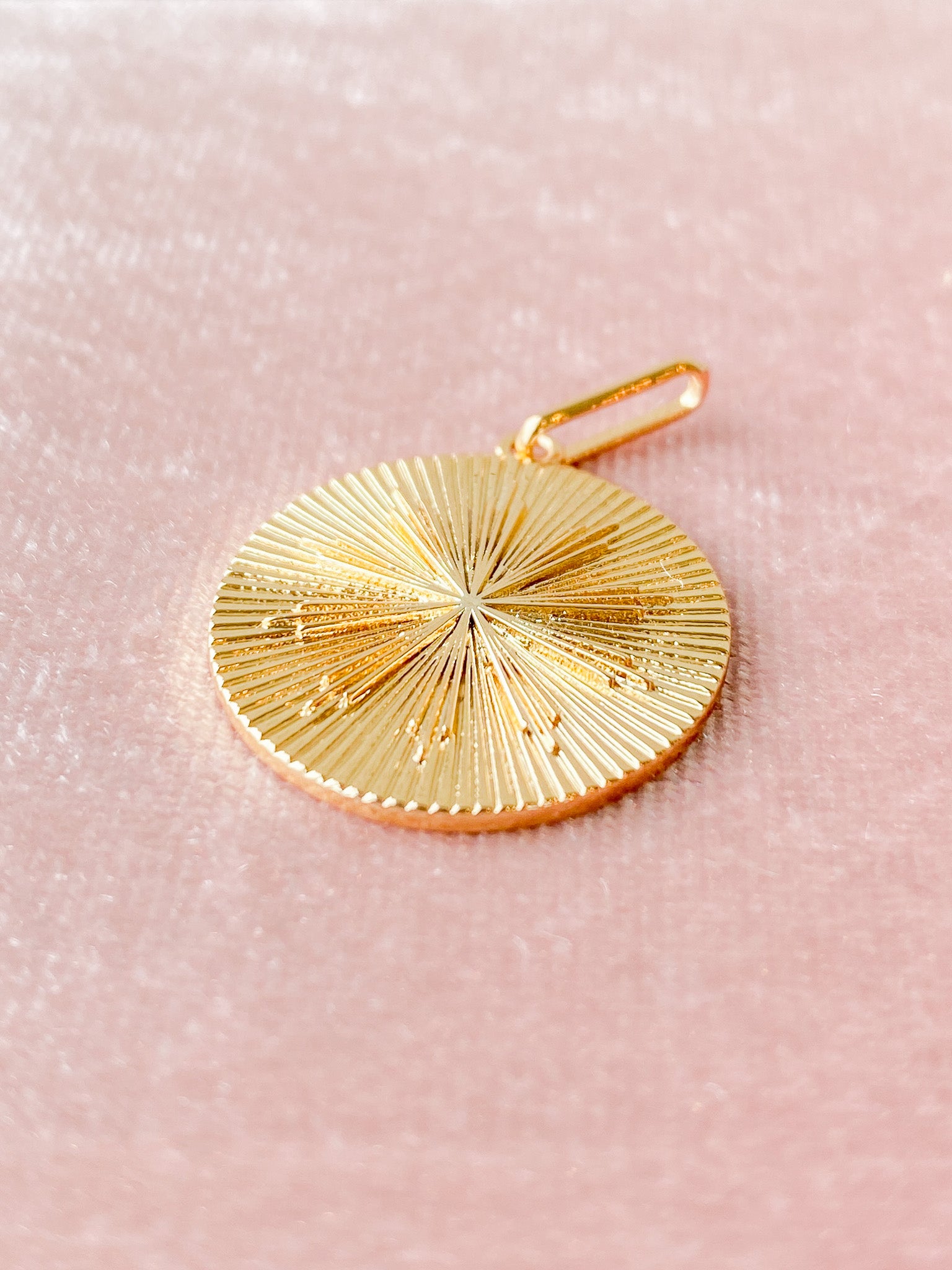 Sundial Coin Charm : Gold Plated