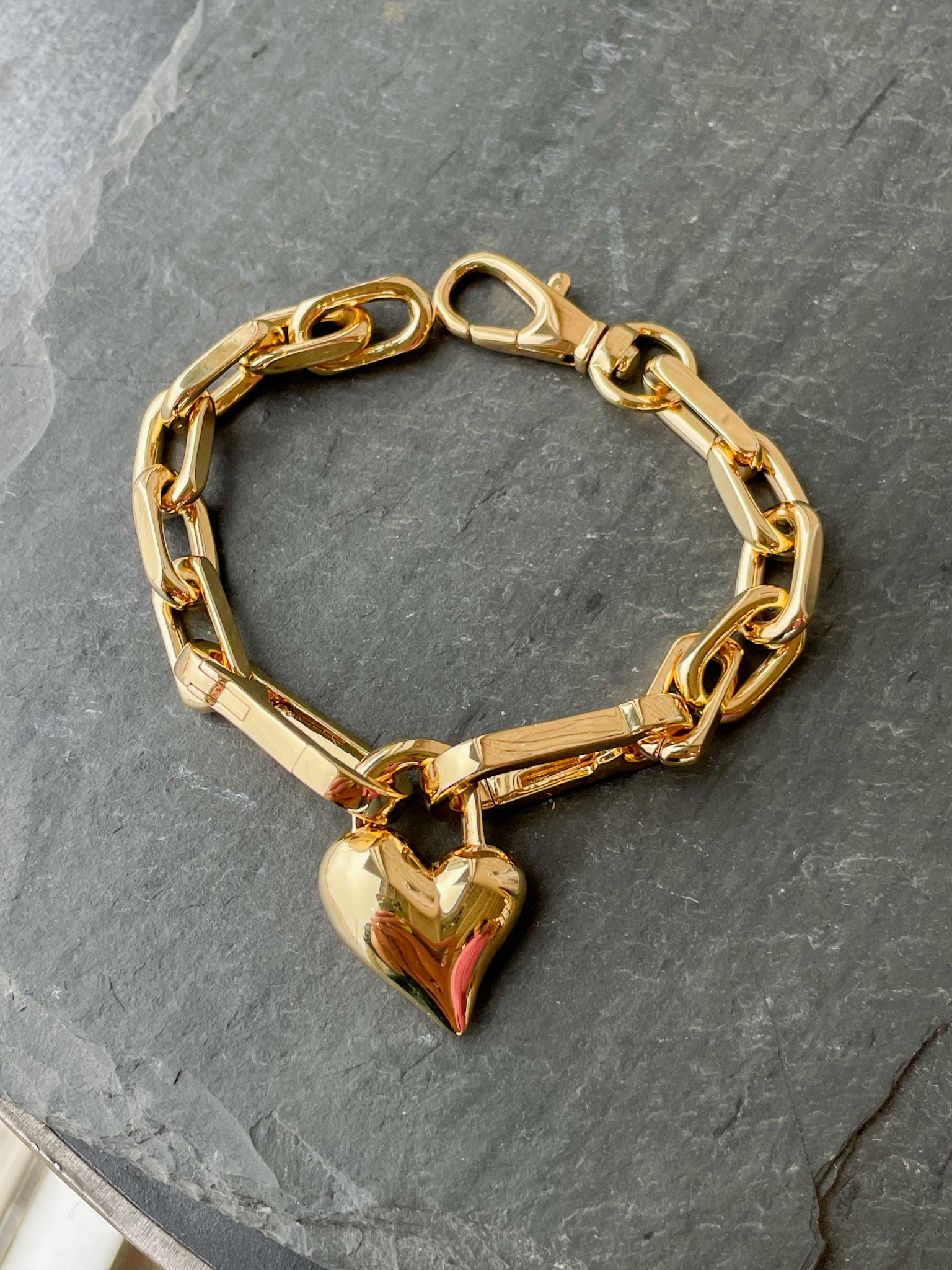 Padlock Heart Chain Bracelet