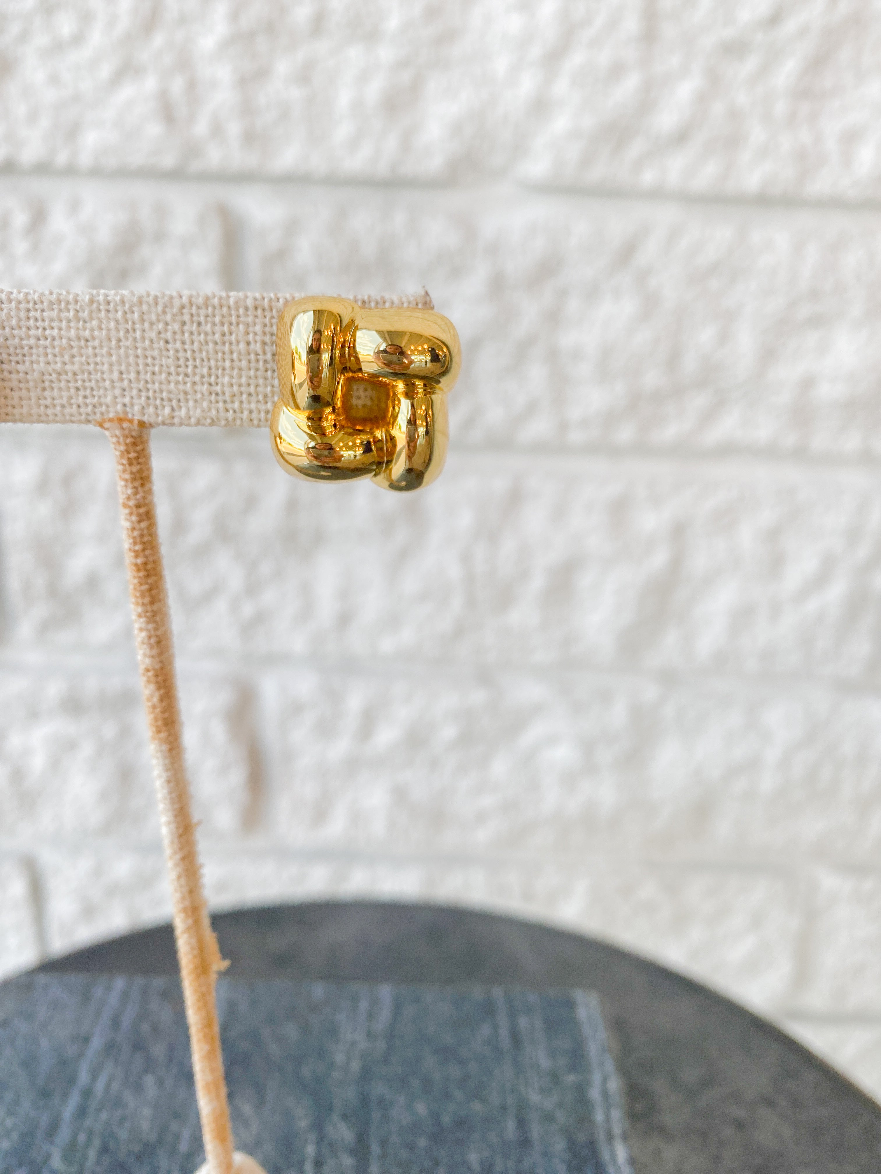 Small Woven Square Earrings