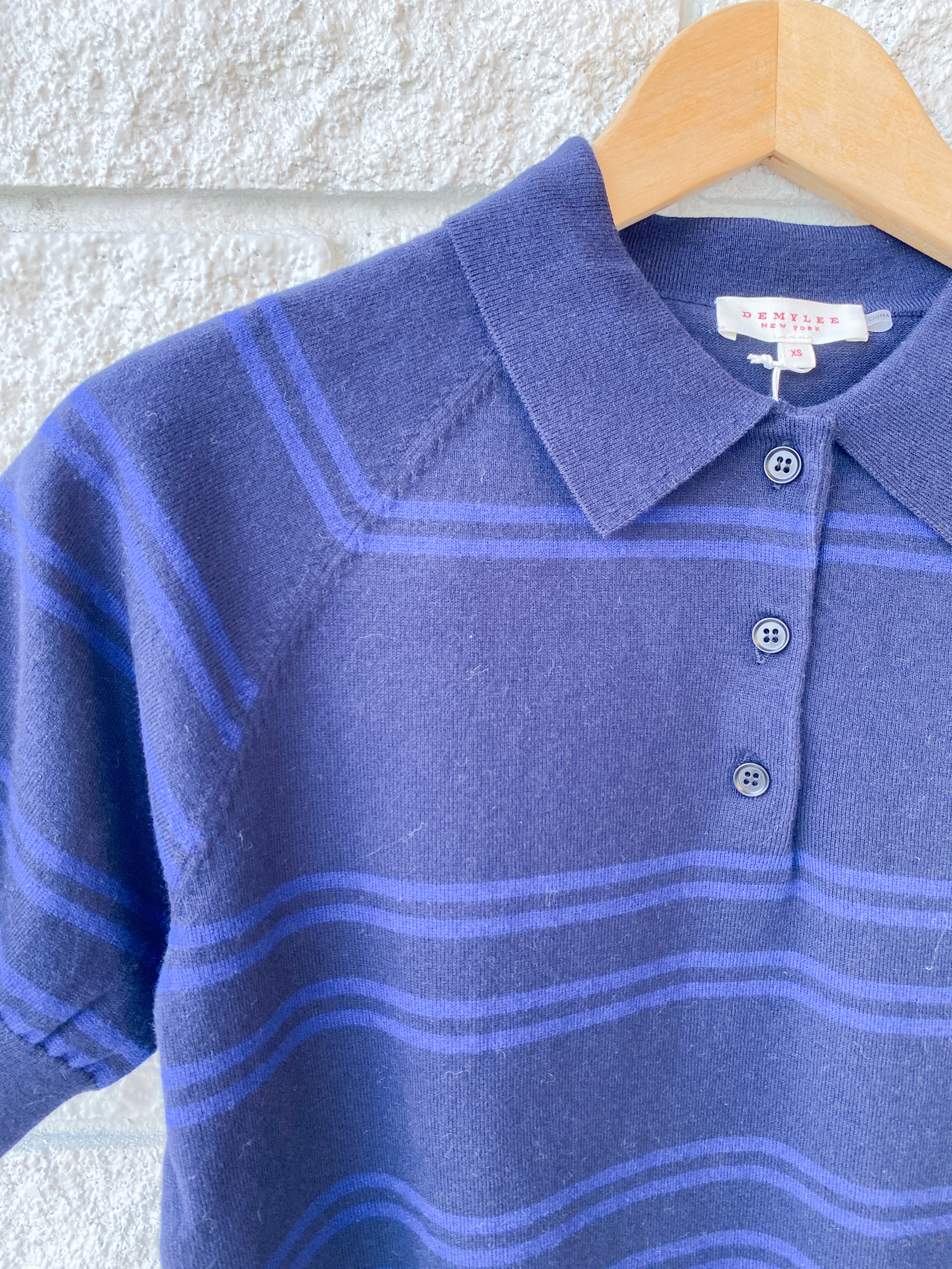 Brea Stripe Cotton Cashmere Polo