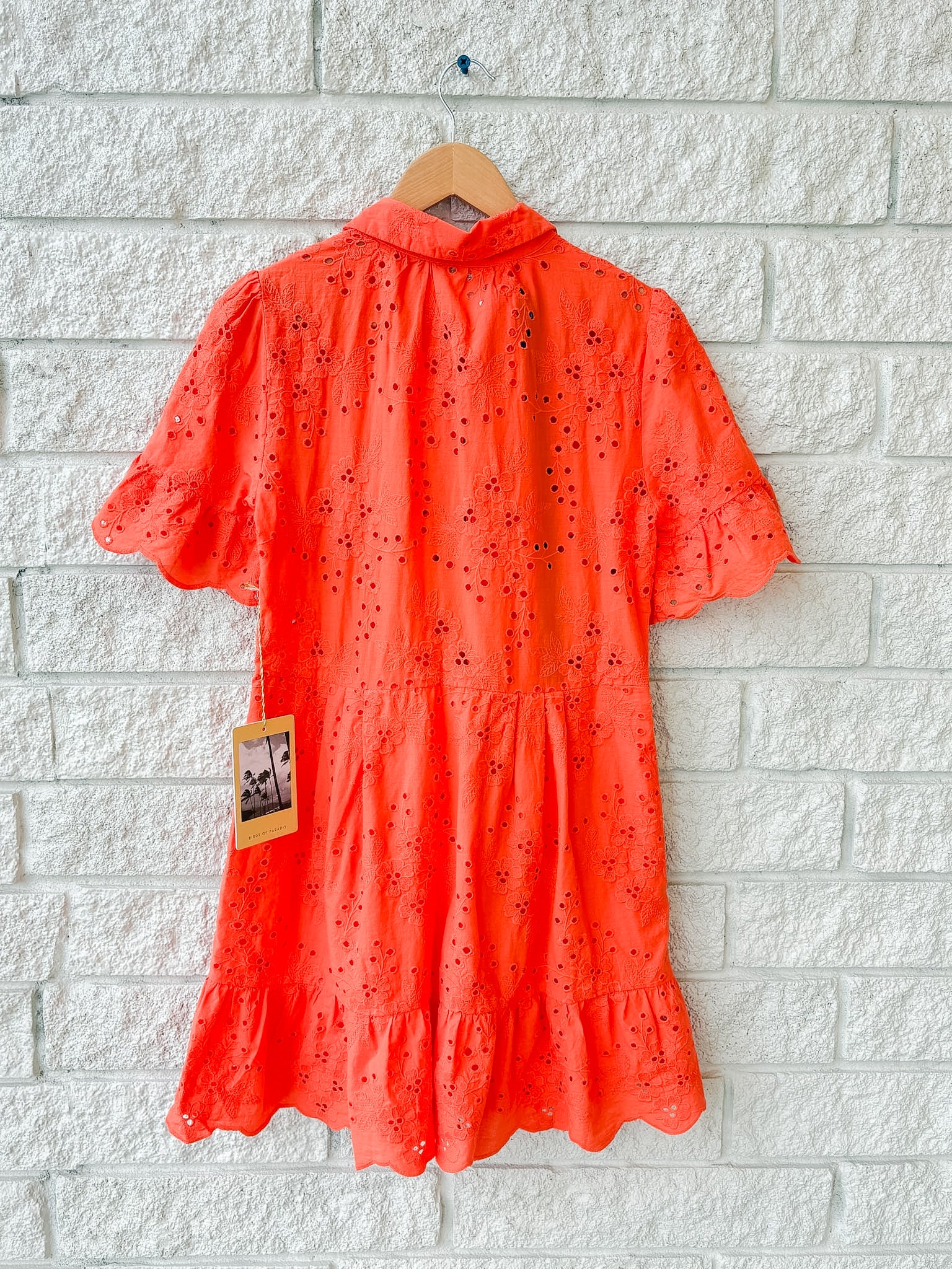 Martinique Dress Vermillion Eyelet