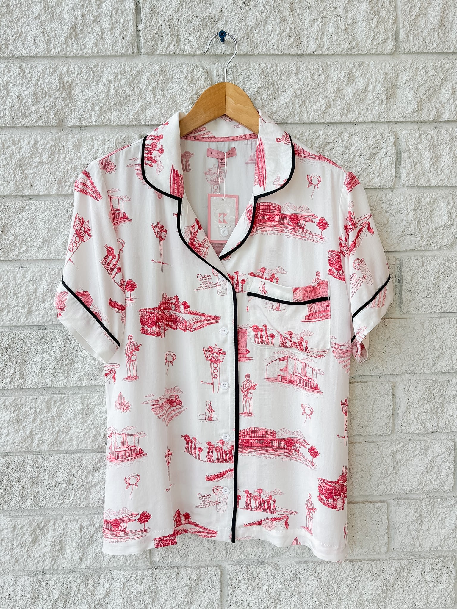 Lubbock Toile Pajama Shorts Set