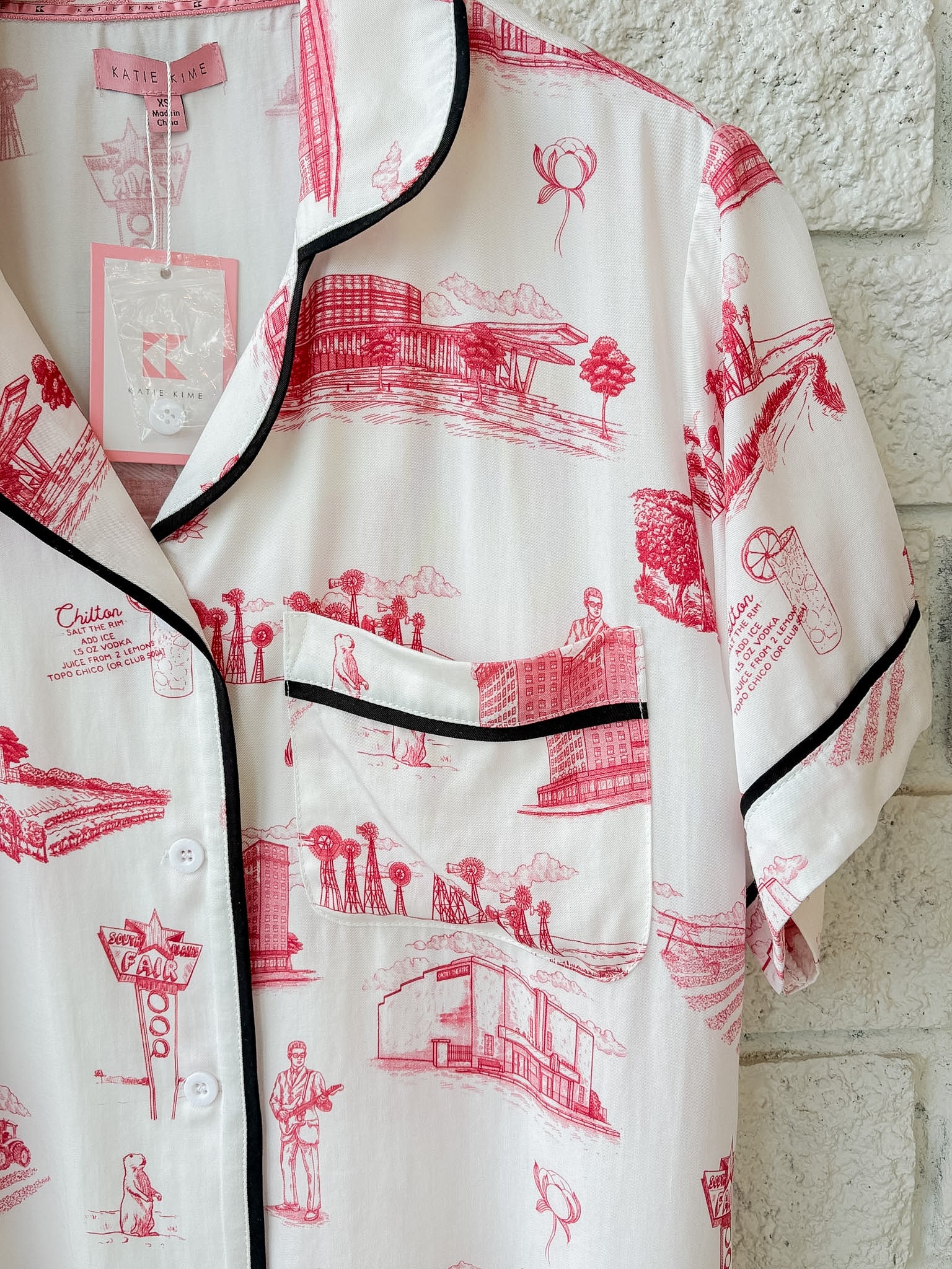 Lubbock Toile Pajama Shorts Set