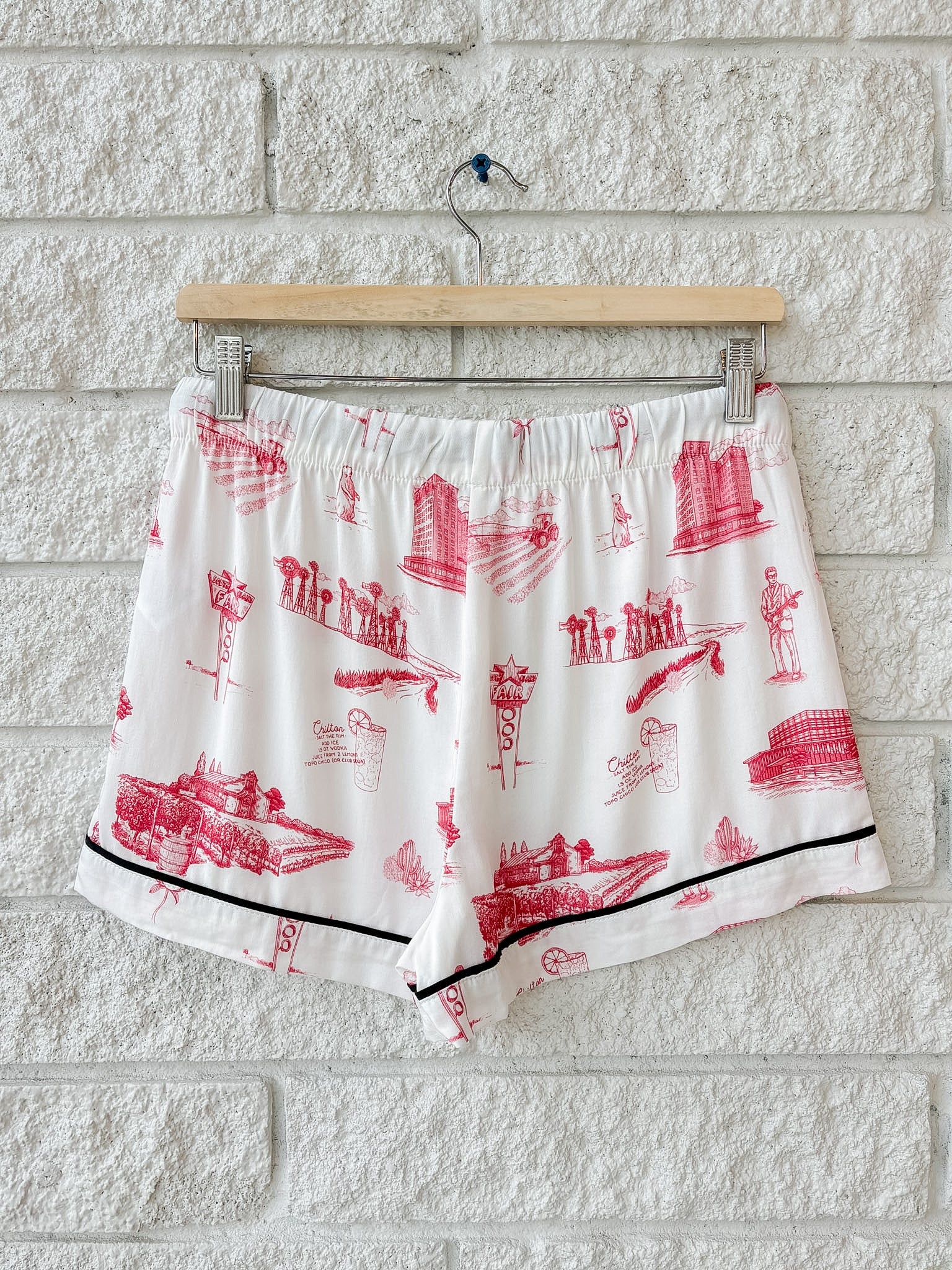Lubbock Toile Pajama Shorts Set