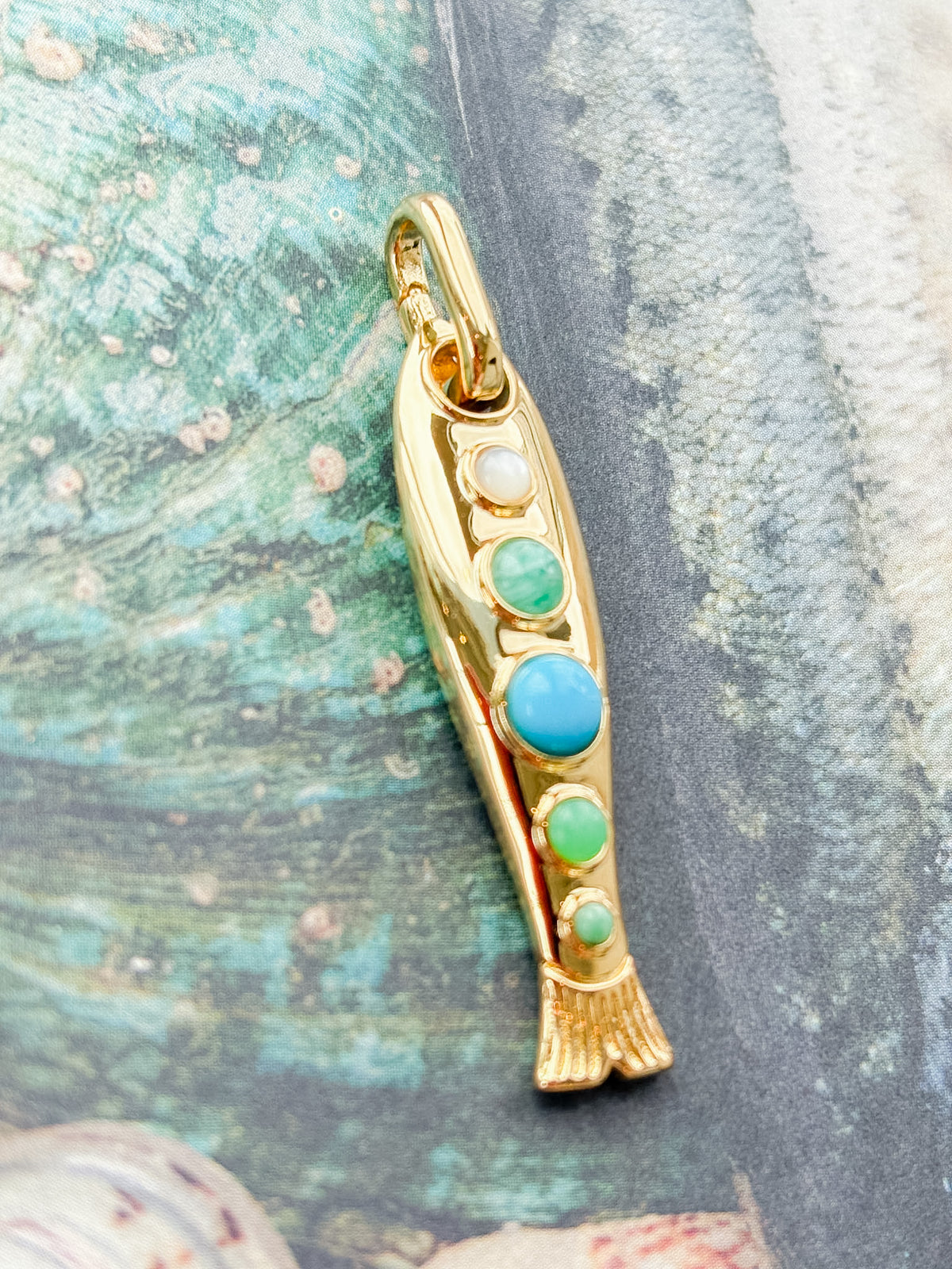 Amalfi Fish Clip Charm: 14k Gold Plated