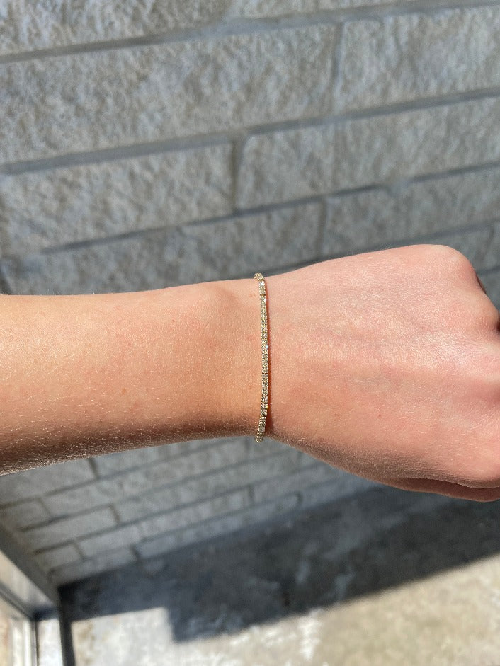 Diamond Double Row Eternity Bracelet