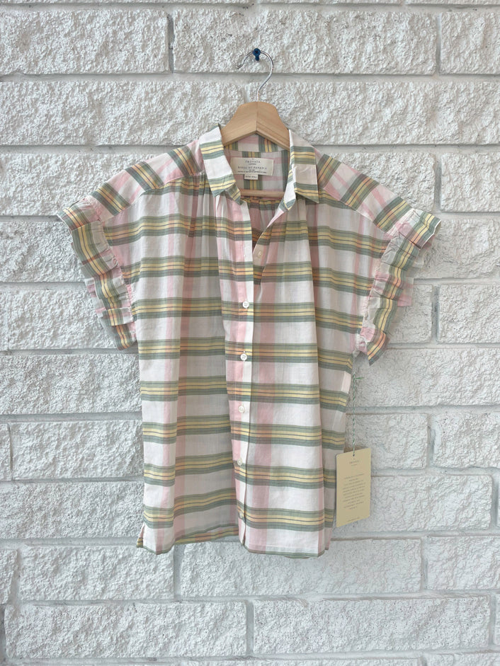 Marianne "B" Ruffle Sleeve Shirt
