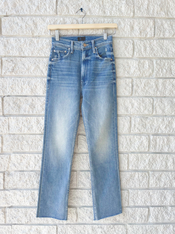 High Waisted Rider Ankle Fray Jean