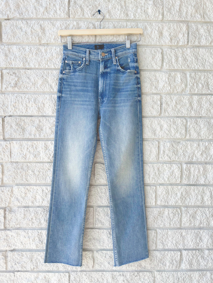 High Waisted Rider Ankle Fray