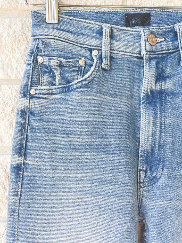 High Waisted Rider Ankle Fray