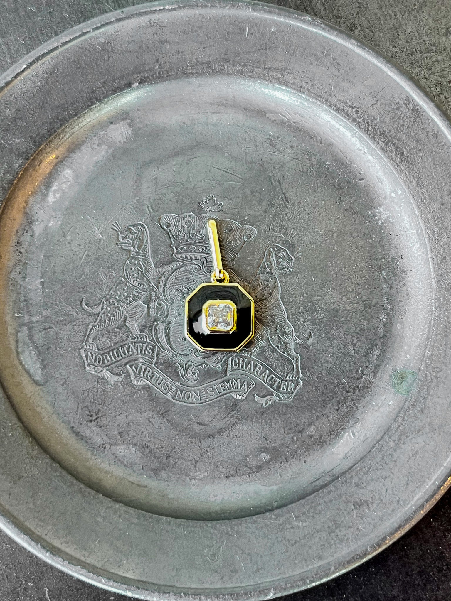 Florence Black Enamel Charm