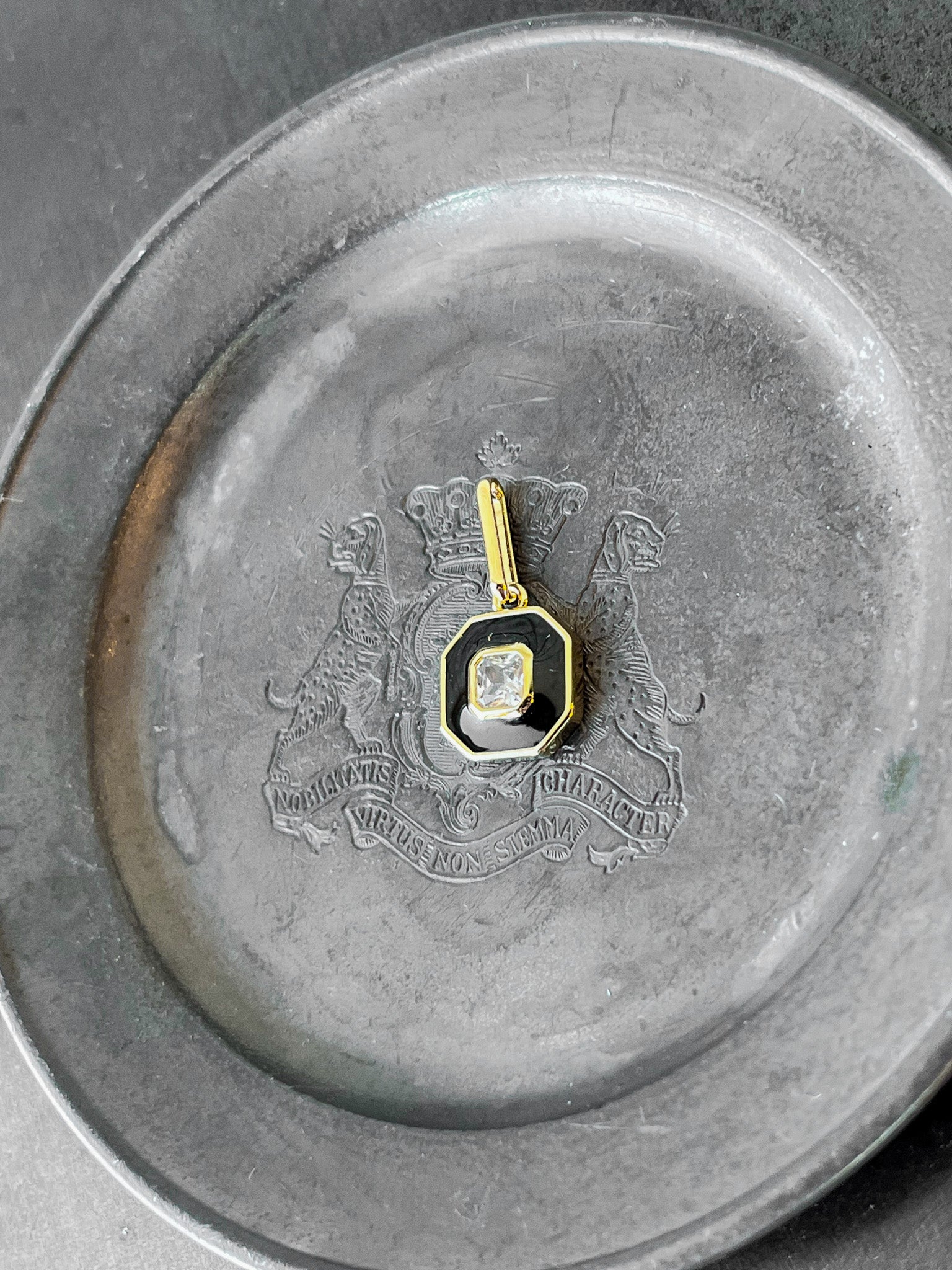 Florence Black Enamel Charm