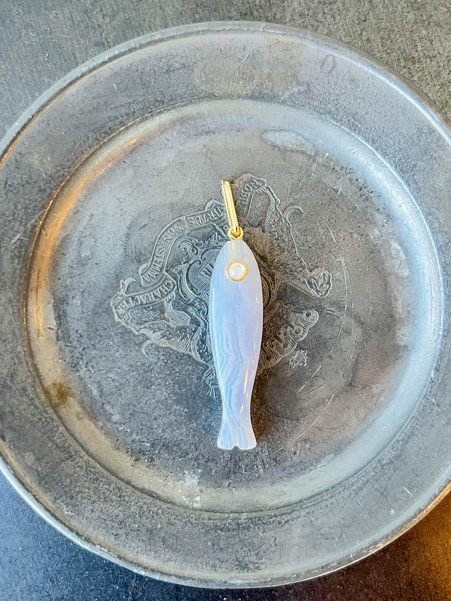 Fortuna Blue Lace Lariat Necklace