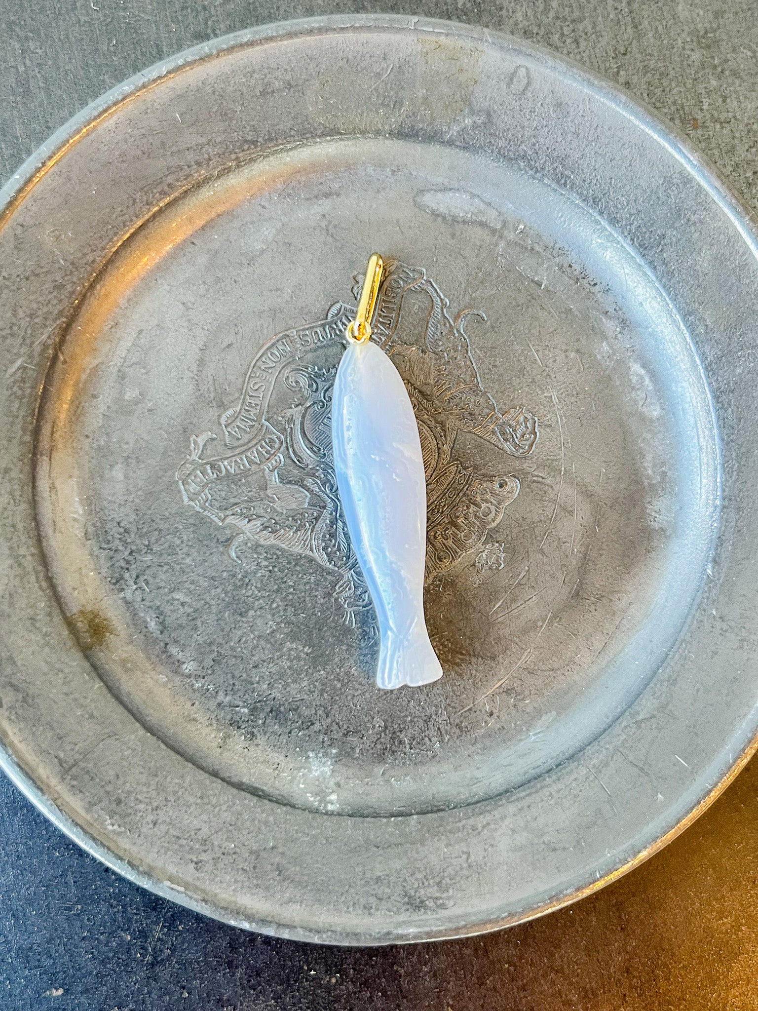 Fortuna Blue Lace Lariat Necklace