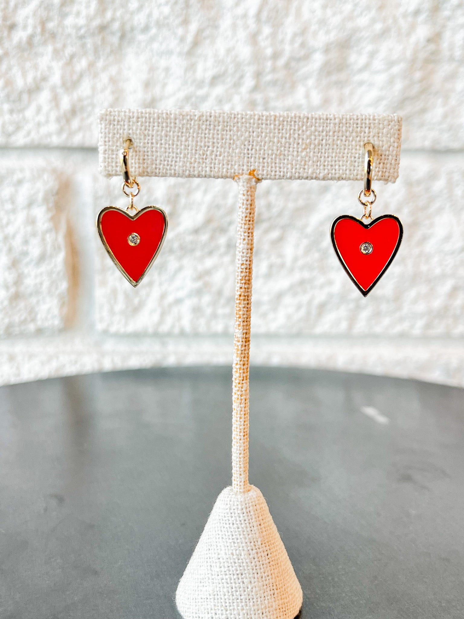 Amaya Red Enamel Earrings