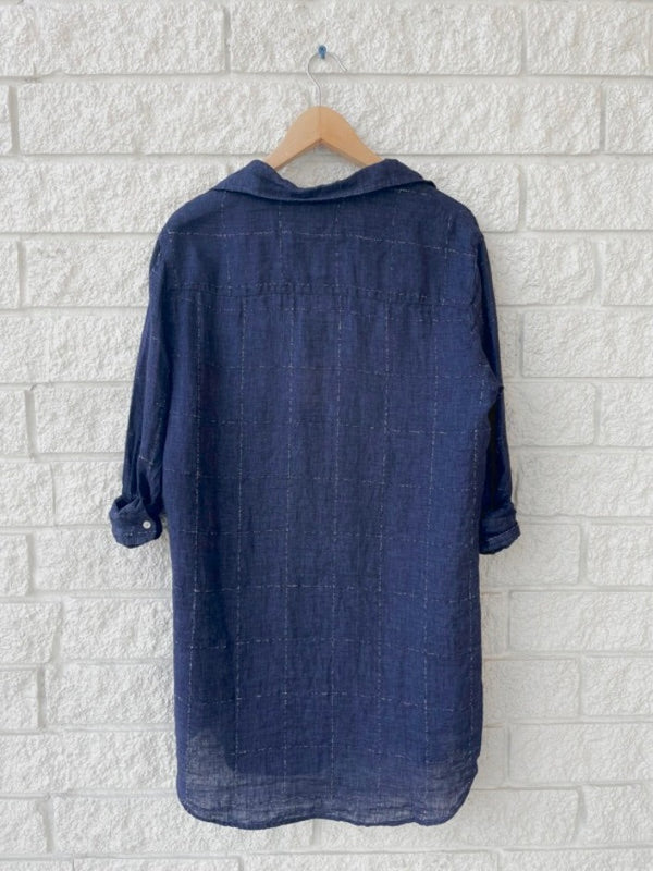 Mary Woven Button Up Dress