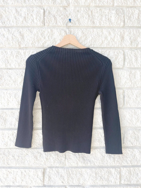 Ribbed Boat Neck
