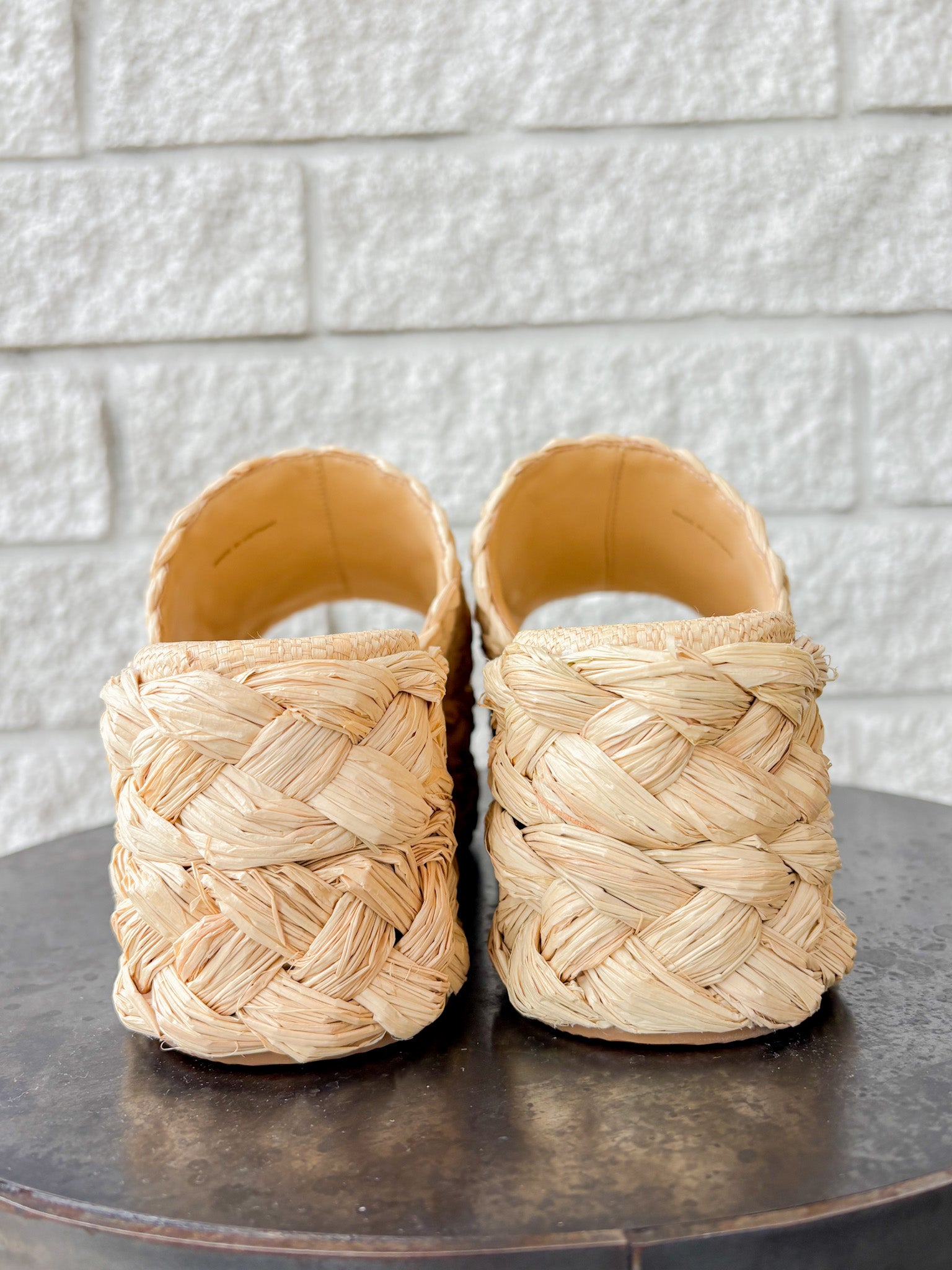 Aaron Natural Braided Straw Mule