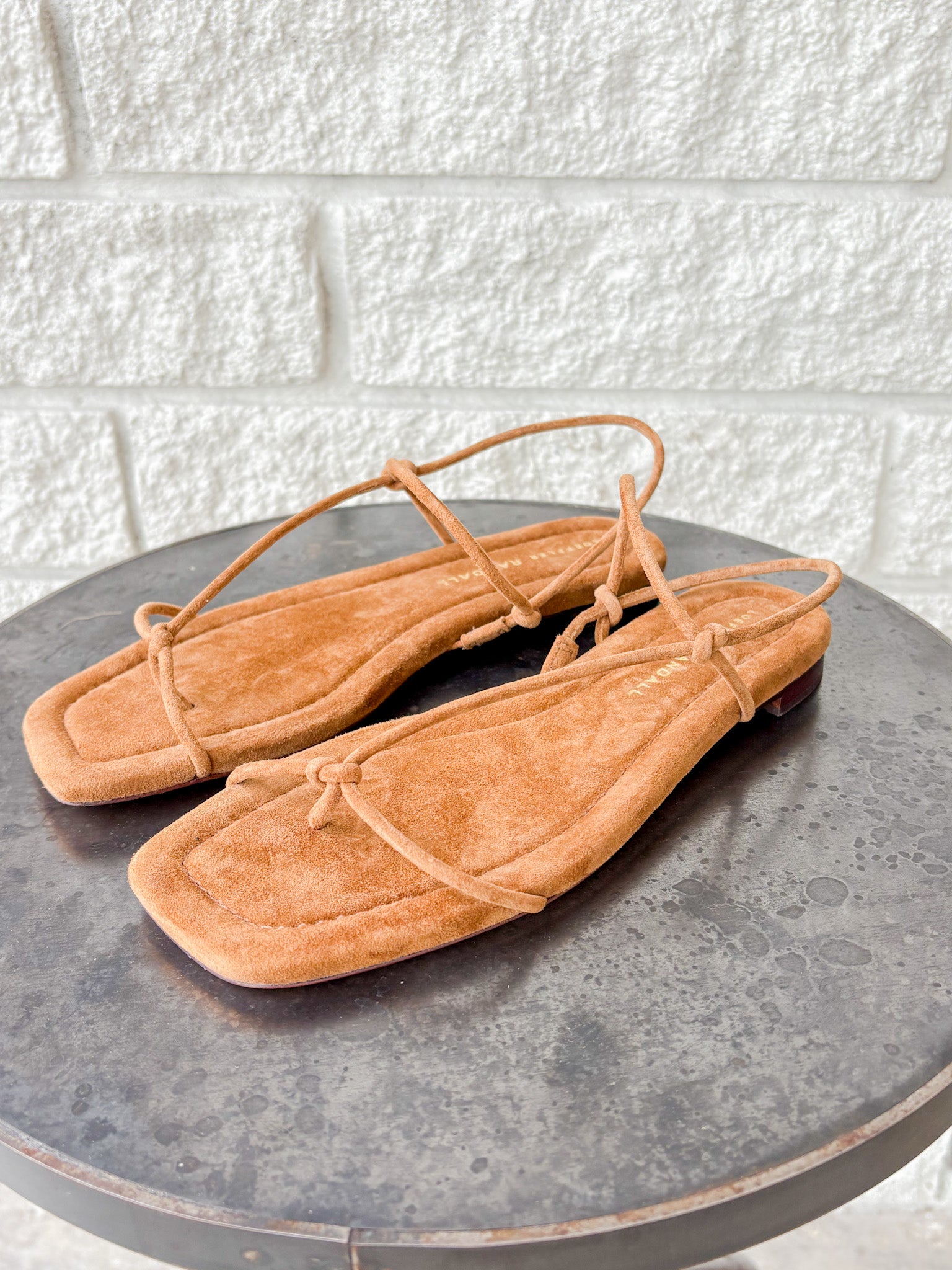 Eleanor Cacao Suede Strappy Sandal