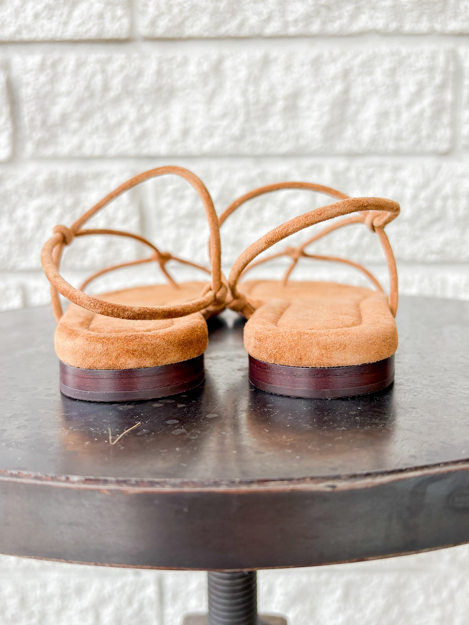 Eleanor Cacao Suede Strappy Sandal