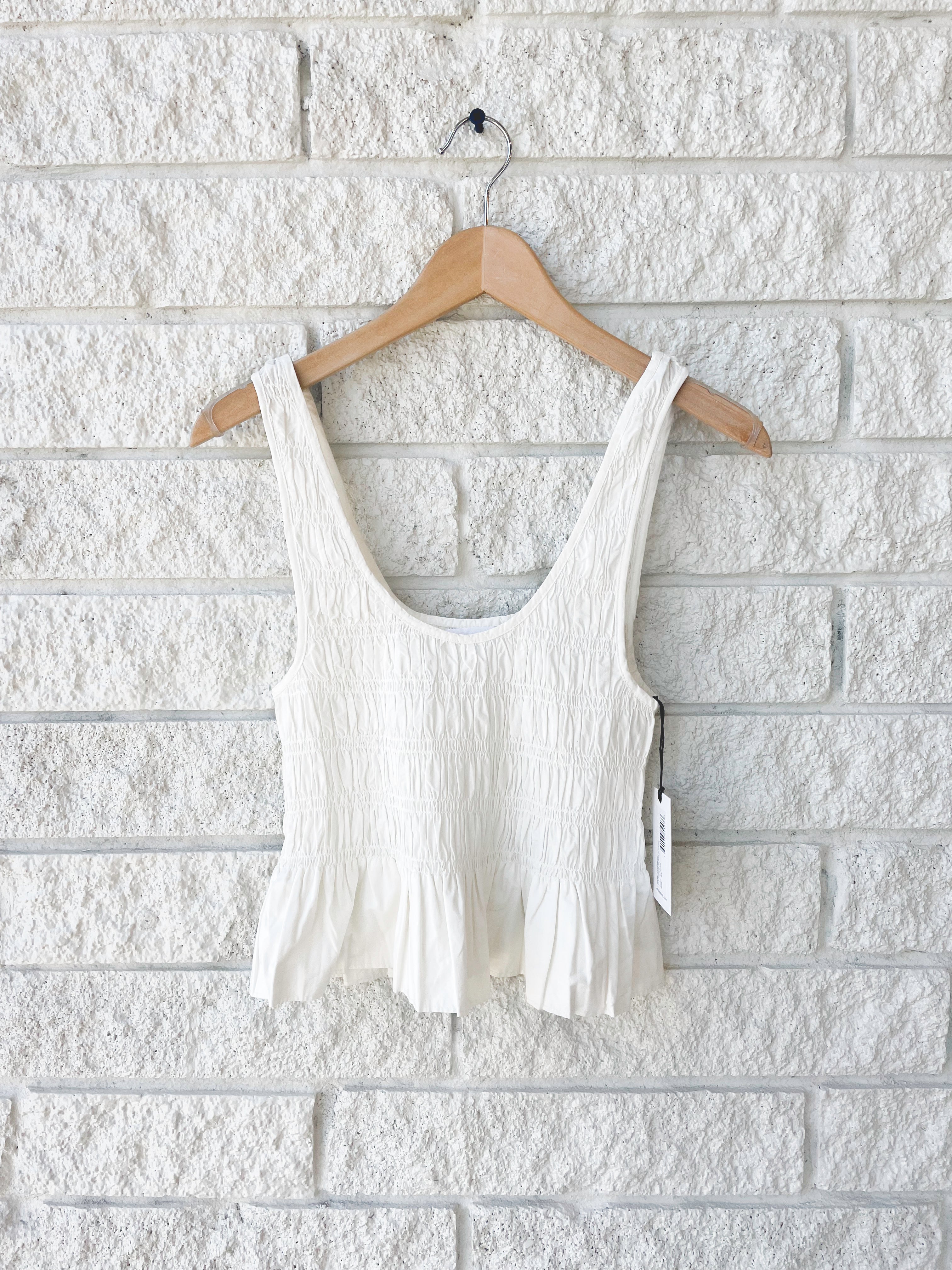 Smocked Ruffle Tank