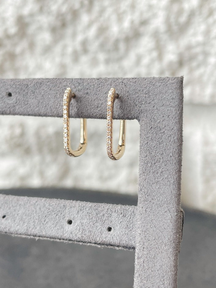 Lola 14K Diamond Hoops