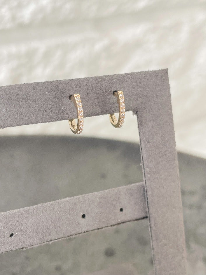 14K Mini Huggie Earrings