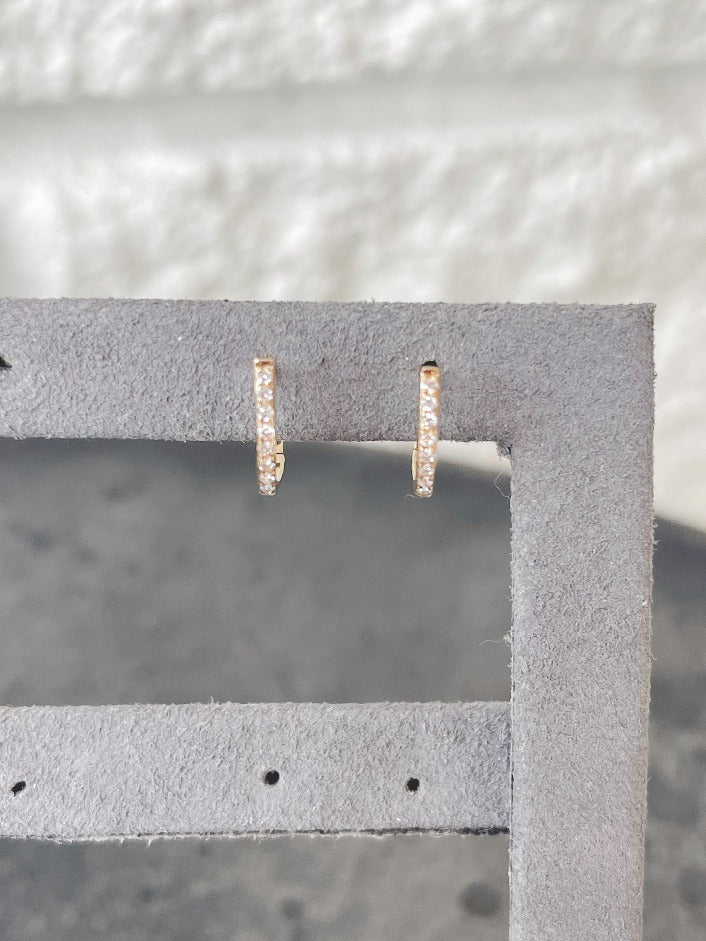 14K Mini Huggie Earrings