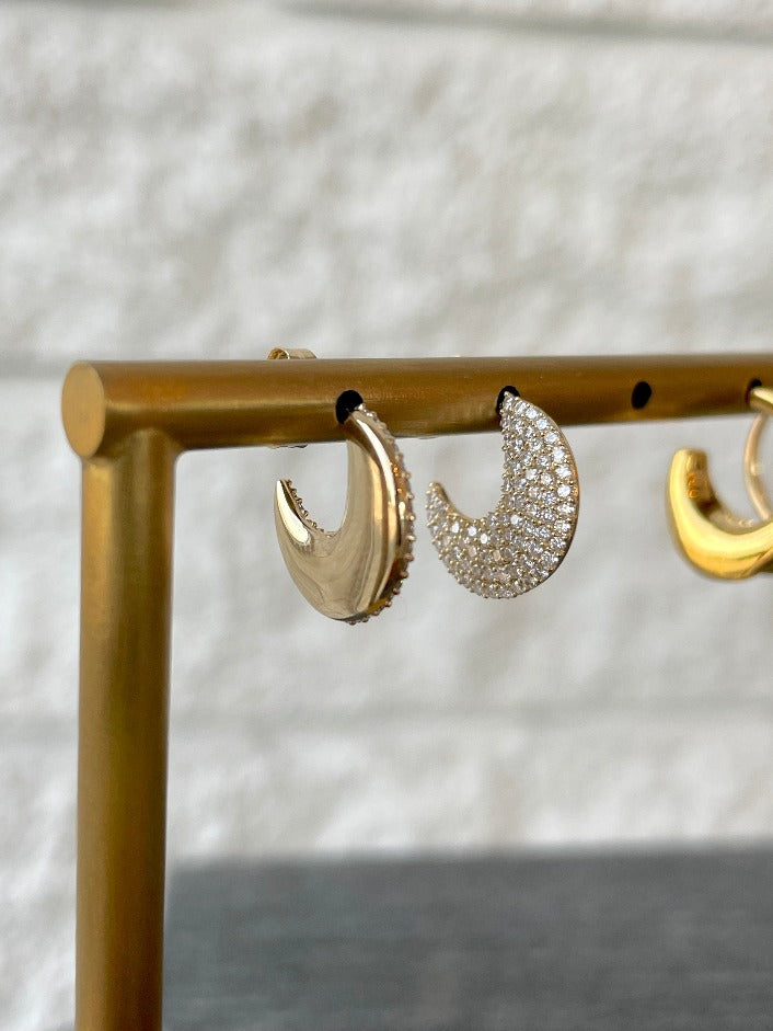 Diamond Disk Earrings