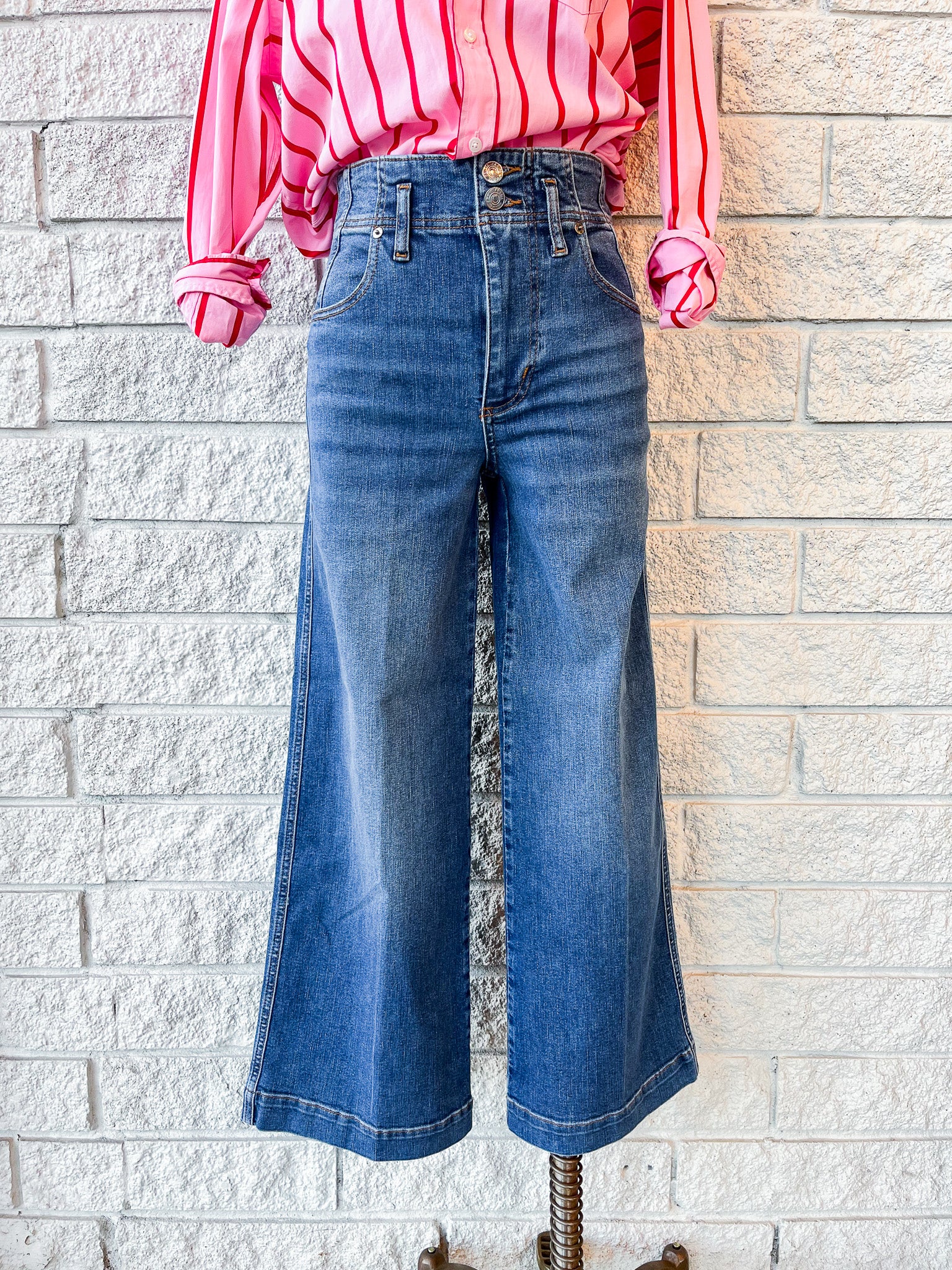 The Seamed Wide Trouser Crop