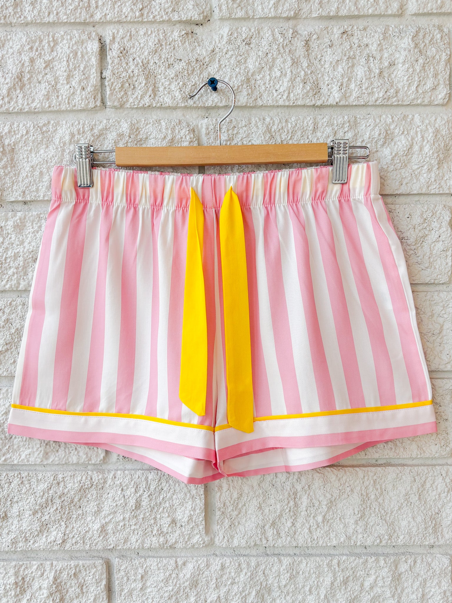 Retro Stripe Pajama Shorts Set