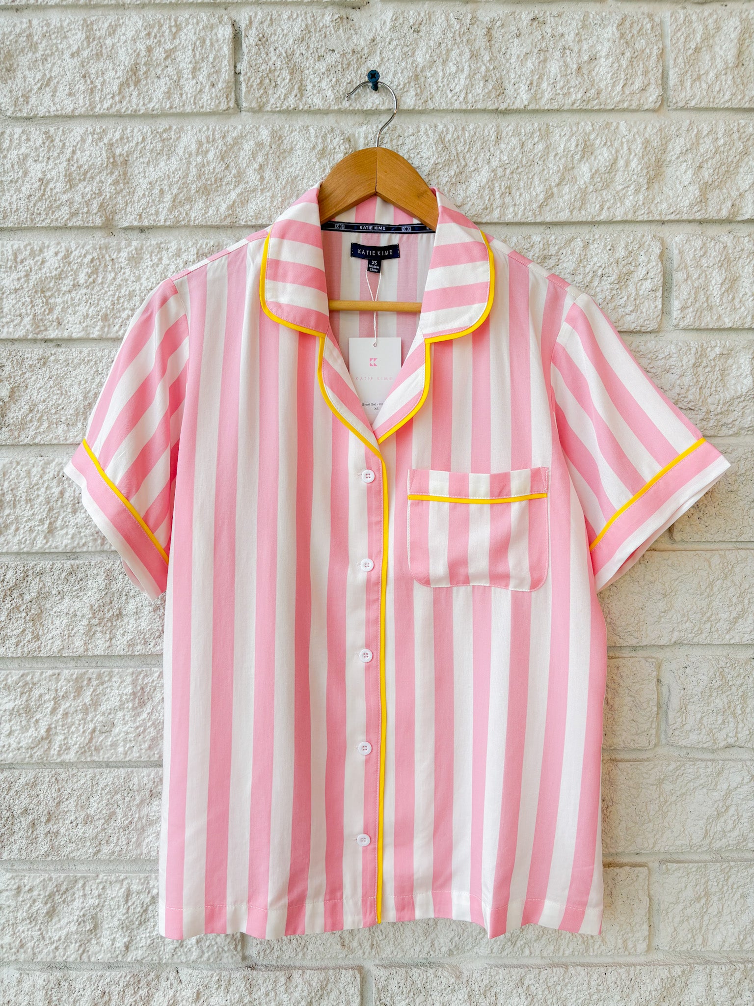 Retro Stripe Pajama Shorts Set